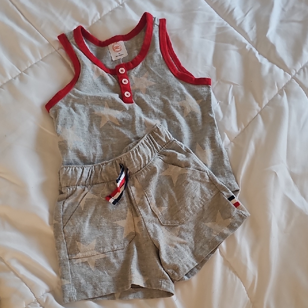 Wonder Nation Gray and Red Kids Matching Set